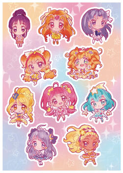 Space Precure Fanbook - Sticker Sheet